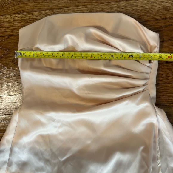 Michaelangelo Light Pink Satin Maxi Dress - Picture 4 of 12